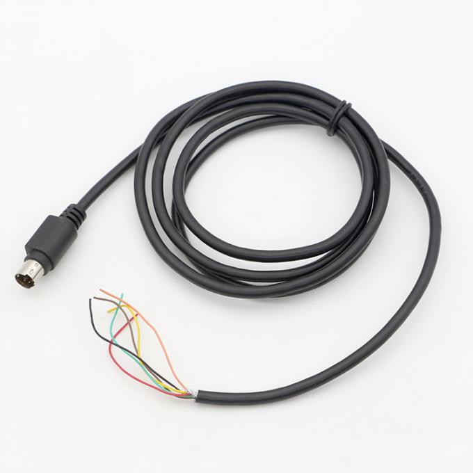 Personalizzazione 6 7 8 PIN MINI DIN a Pigtail Open Tinned Wire Cable 4