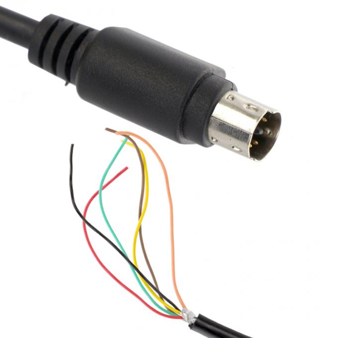 Personalizzazione 6 7 8 PIN MINI DIN a Pigtail Open Tinned Wire Cable 1
