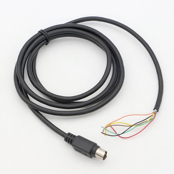 Personalizzazione 6 7 8 PIN MINI DIN a Pigtail Open Tinned Wire Cable 5