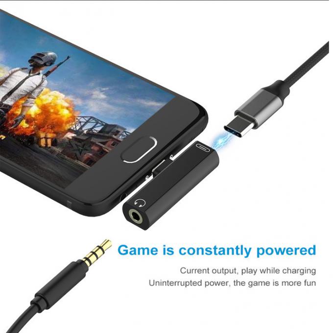 2 in 1 USB Tipo C a 3,5 mm Jack PD Cargamento Adapter audio per cuffie 7