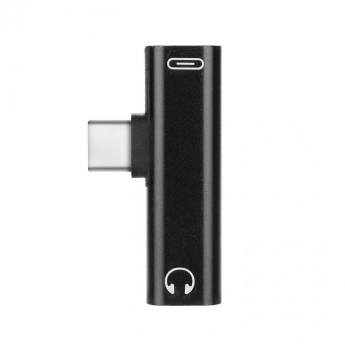 2 in 1 USB Tipo C a 3,5 mm Jack PD Cargamento Adapter audio per cuffie 5