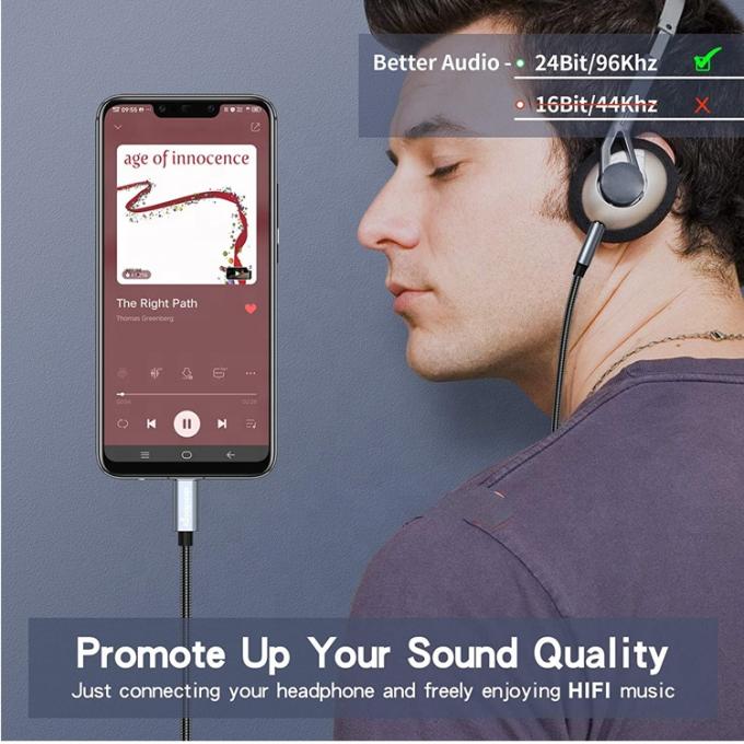 DAC USB Tipo C a 3,5 mm Audio Jack Male Cable AUX Headphone Dongle Adapter per Pixel Google 3