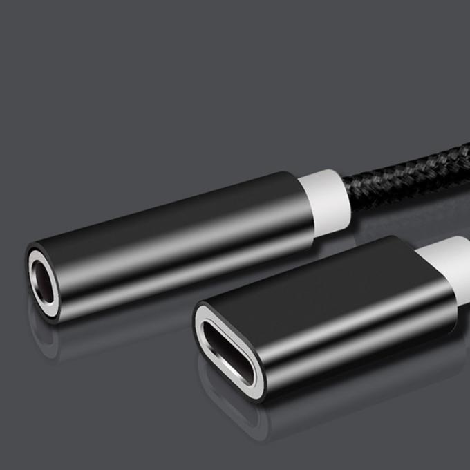 2 in 1 Tipo C a 3,5 mm Caricatore cuffia Jack audio cavo USB C Portatile Tipo C a 3,5 mm connettore adattatore per telefono cellulare 4