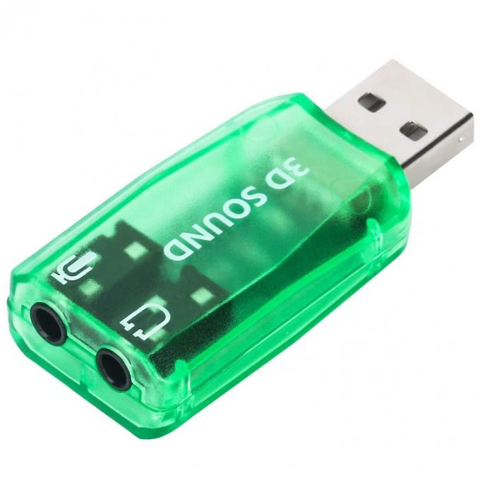 Plug and Play 5.1 Microfono esterno 3D Stereo Studio Audio Interfaccia USB Adattatore di scheda audio con cuffie da 3,5 mm 3