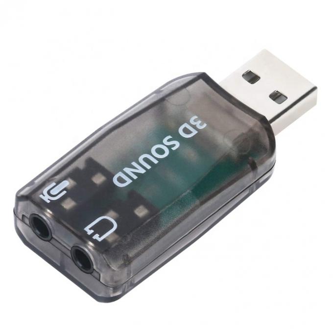 Plug and Play 5.1 Microfono esterno 3D Stereo Studio Audio Interfaccia USB Adattatore di scheda audio con cuffie da 3,5 mm 4