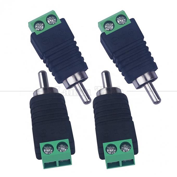 RCA Femminile Maschio a Velocità Terminal AV Phono Plug Wire Connector Converter Adapter Audio 0