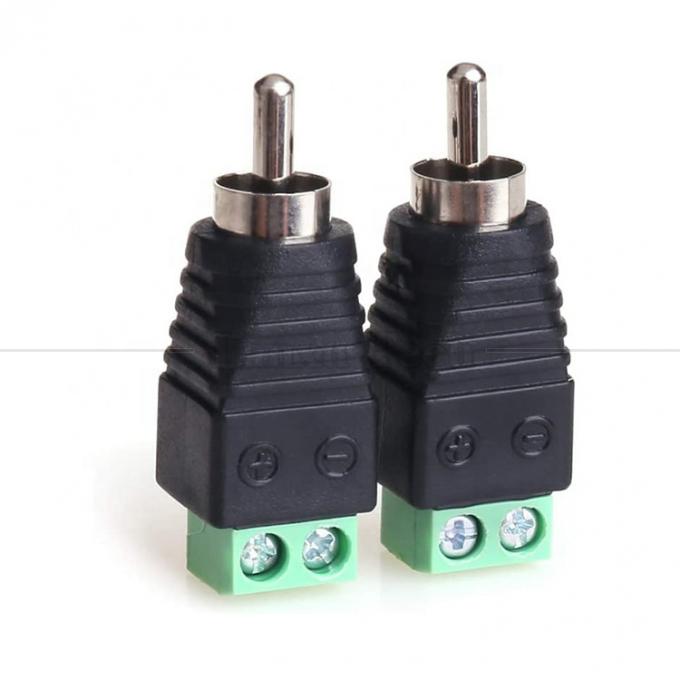 RCA Femminile Maschio a Velocità Terminal AV Phono Plug Wire Connector Converter Adapter Audio 3