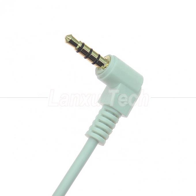 Angolo di 90 gradi Maschio a maschio 3,5 mm 3 4 poli TRS TRRS Mono Microphone Audio Stereo Jack Patch Adapter Cavo per cuffie 2