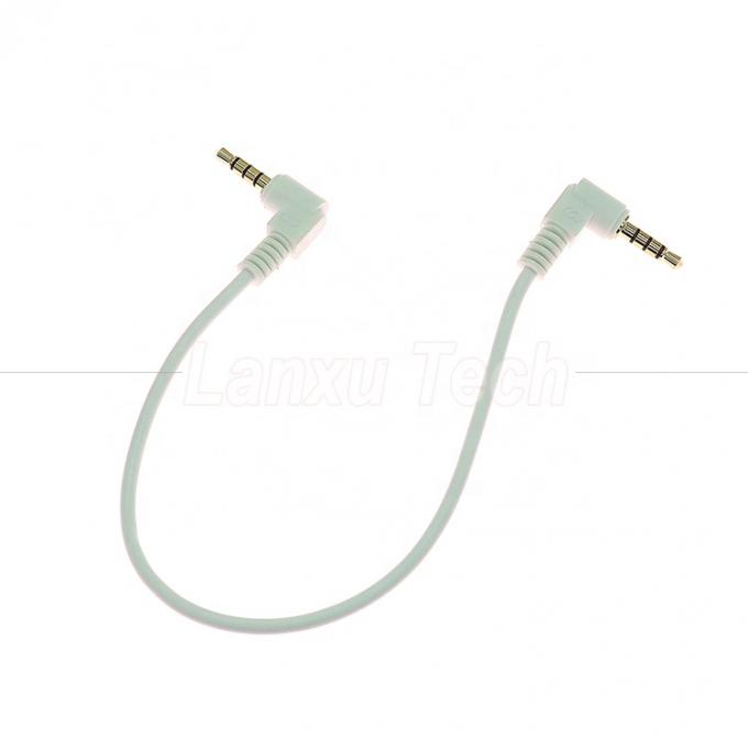 Angolo di 90 gradi Maschio a maschio 3,5 mm 3 4 poli TRS TRRS Mono Microphone Audio Stereo Jack Patch Adapter Cavo per cuffie 0