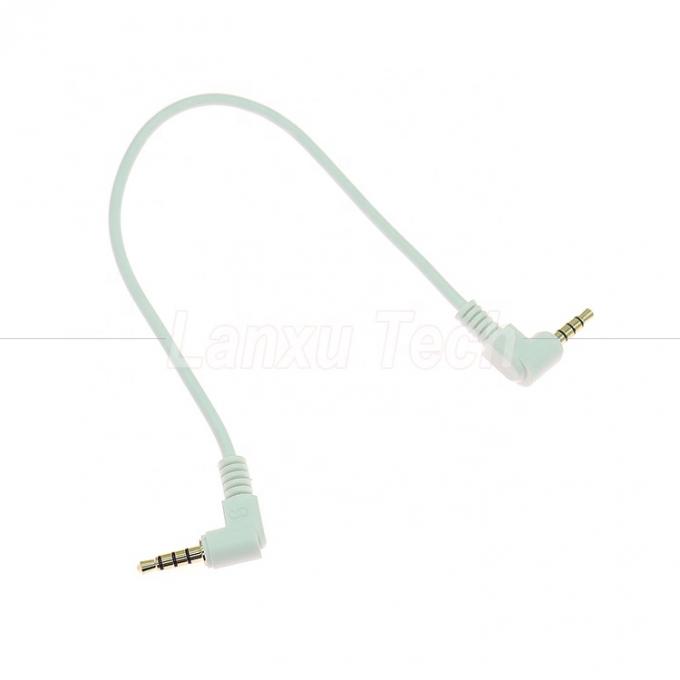 Angolo di 90 gradi Maschio a maschio 3,5 mm 3 4 poli TRS TRRS Mono Microphone Audio Stereo Jack Patch Adapter Cavo per cuffie 3