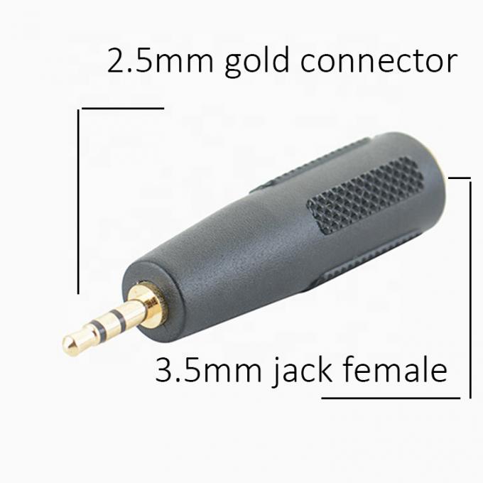 3 poli TRS Jack maschio a femmina 2.5 a 3.5 adattatore audio 1