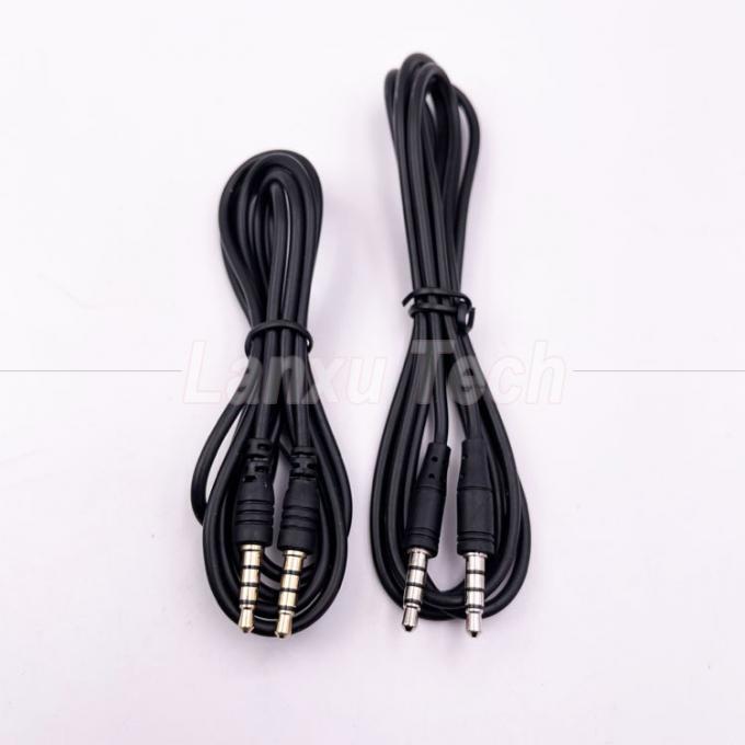 Stock Maschio a maschio 3,5 mm 4 poli Jack stereo Microfono Cavo di estensione audio per auricolari Computer altoparlante 5