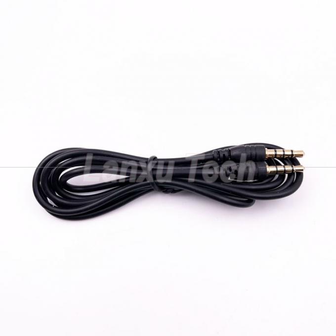 Stock Maschio a maschio 3,5 mm 4 poli Jack stereo Microfono Cavo di estensione audio per auricolari Computer altoparlante 4