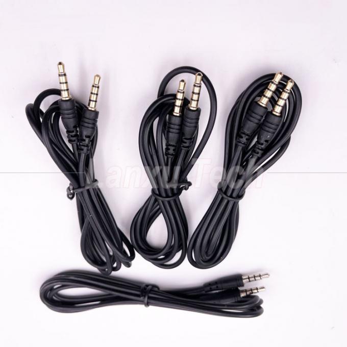 Stock Maschio a maschio 3,5 mm 4 poli Jack stereo Microfono Cavo di estensione audio per auricolari Computer altoparlante 2