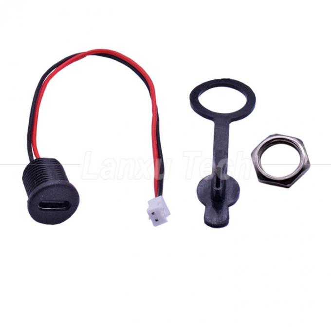 Capo impermeabile USB Tipo C Femminile Jack di presa a 2 pin PH 2.0 XH 2.54 SH1.0 VH ZH MX Cable connettore 4