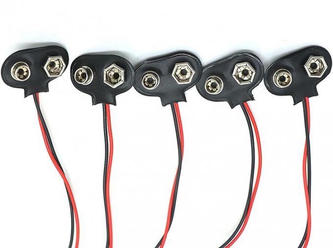 9V connessione di batteria Snap Clip a corrente continua maschile 5,5 mm Jack 2,1 mm Cable di alimentazione per portabatterie 3
