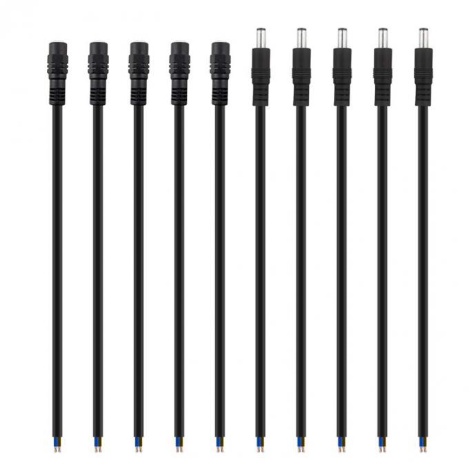CUSTOM DC maschio femmina Jack barile 2.1x5.5mm per aprire Pigtail DC cavo di alimentazione 1