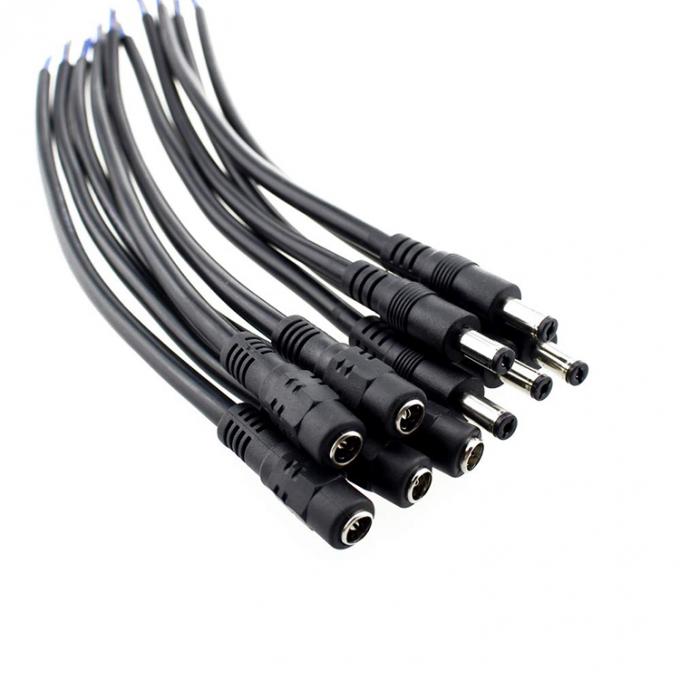 CUSTOM DC maschio femmina Jack barile 2.1x5.5mm per aprire Pigtail DC cavo di alimentazione 5