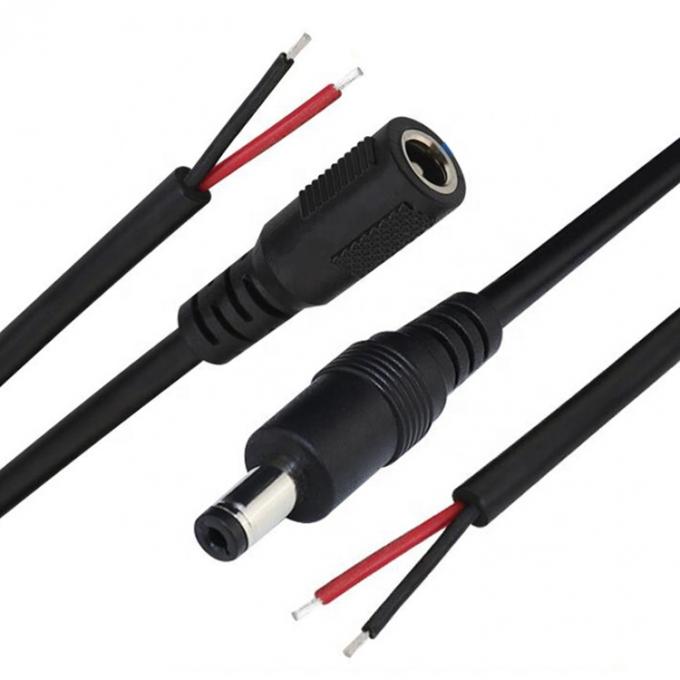 12V DC Barrel Jack 5.5x2.1mm 5.5x2.5mm 3.5x1.35mm Maschio Femmina Socket per aprire Pigtail Cable di alimentazione DC 7