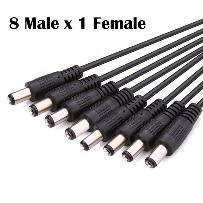 1 a 8 vie 1 da donna a 8 maschi 5.5x2.1 mm DC Power Supply Splitter Cable per telecamere CCTV LED Strip 2
