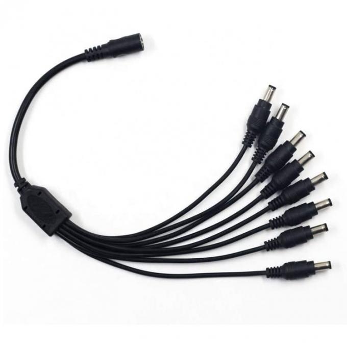 1 a 8 vie 1 da donna a 8 maschi 5.5x2.1 mm DC Power Supply Splitter Cable per telecamere CCTV LED Strip 6