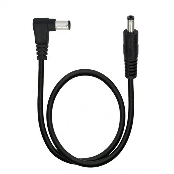 90 gradi angolo destro maschio a maschio retto 5.5x2.1mm Jack a canna Cable di estensione di alimentazione DC 1