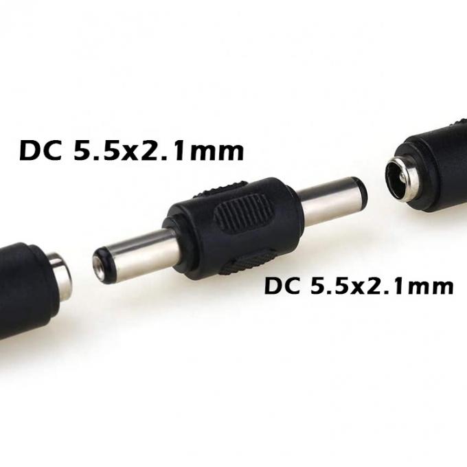 12V 24V maschio femmina 2.1x5.5mm 2.5x5.5mm DC Jack a canna Adaptore di alimentazione 5