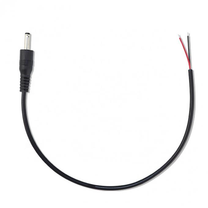 DC Barrel Jack Maschio 3.5x1.35mm a Stripped Wire Tinned Pigtail Bare End Cable 1
