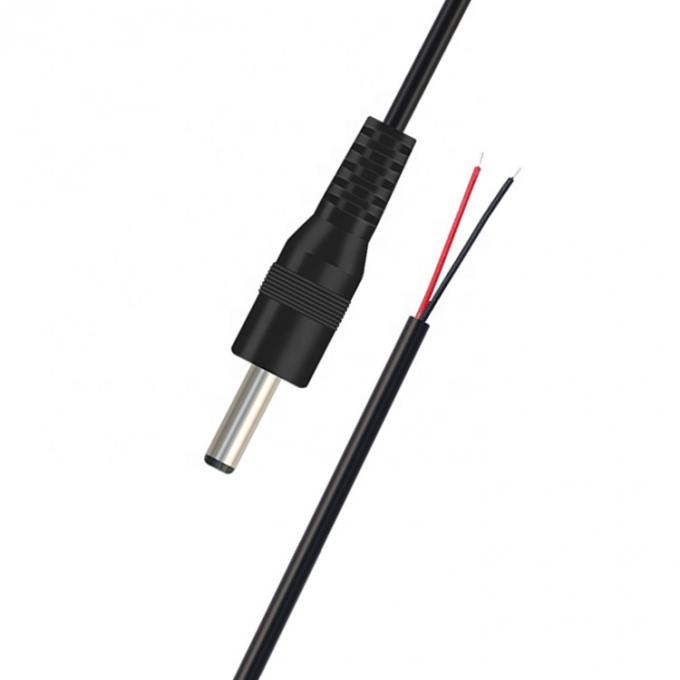 DC Barrel Jack Maschio 3.5x1.35mm a Stripped Wire Tinned Pigtail Bare End Cable 2