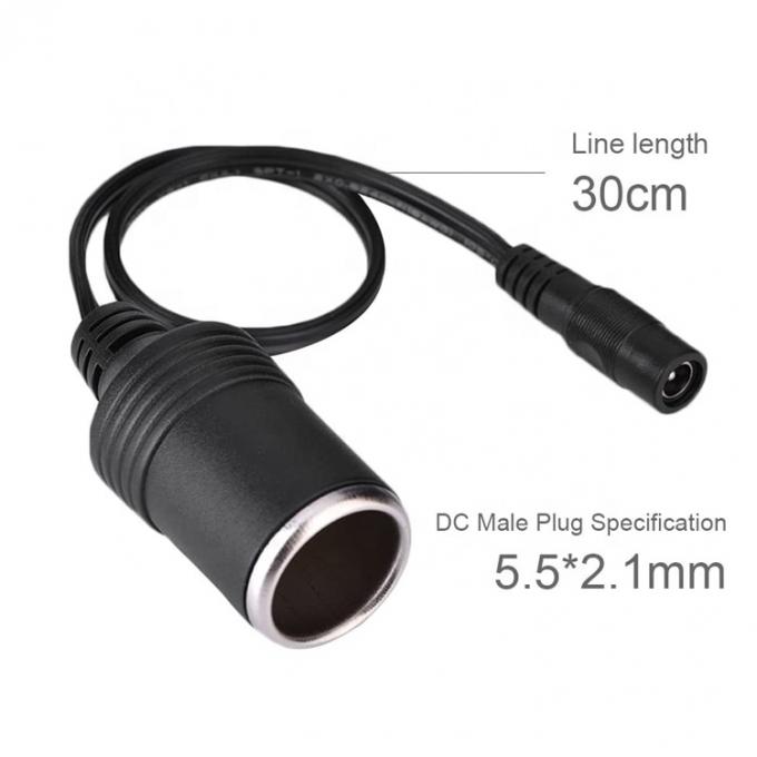 120W 12V 10A Femminile Car Cigarette Socket a DC 5.5mm x 2.1mm Power Adapter Cable 2