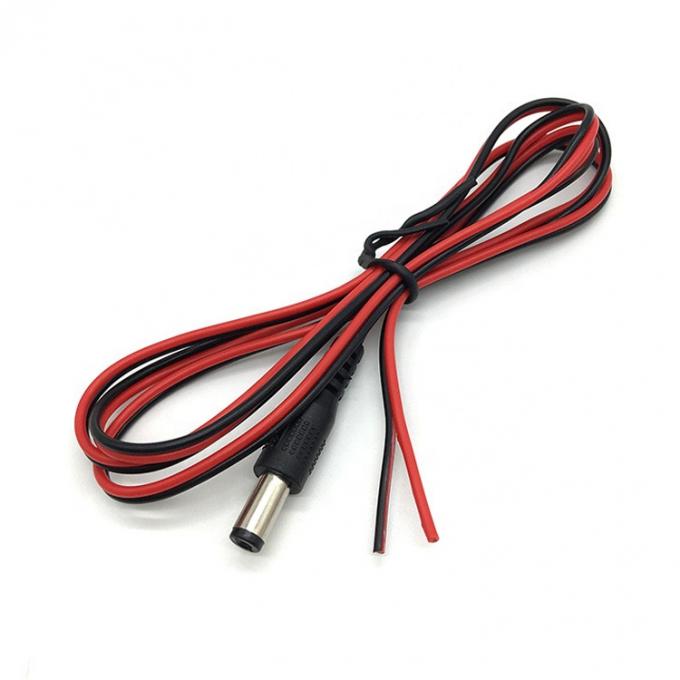 Rossa Nera DC Maschio 5.5x2.1mm Barrel Jack a Stripped Open Bare End Tinned Wire Cable 4
