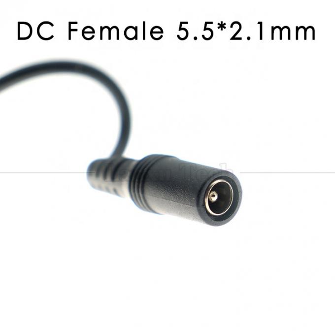 Cable di filo a canna femminile a corrente continua personalizzato 5.5x2.1mm connettore per aprire il cavo di filo pigtail in scatola per luce a led 3