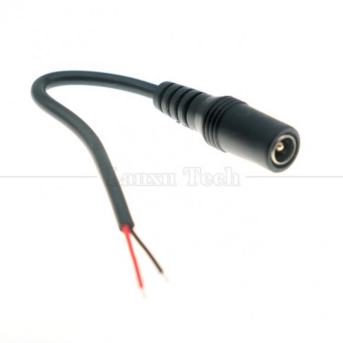 Cable di filo a canna femminile a corrente continua personalizzato 5.5x2.1mm connettore per aprire il cavo di filo pigtail in scatola per luce a led 2