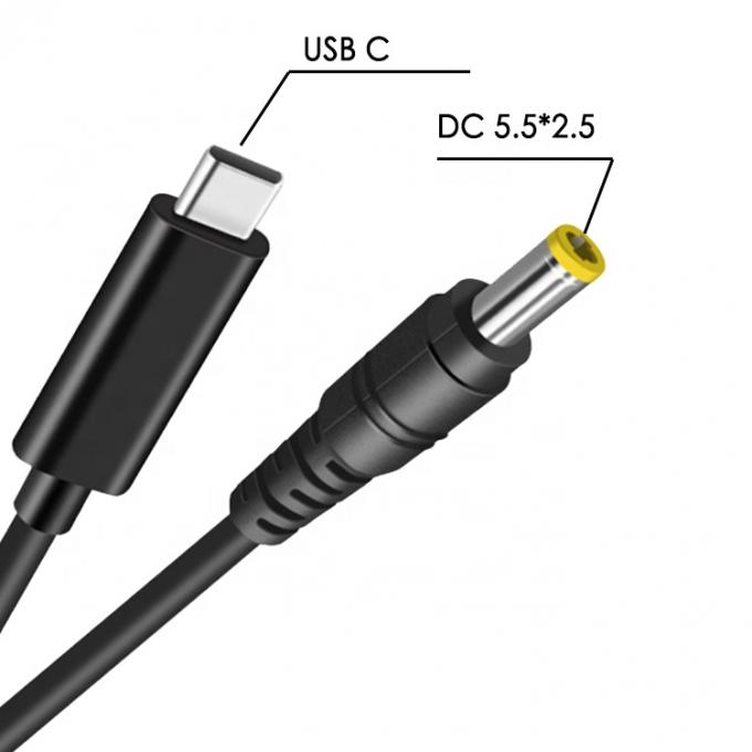 60W 20V 3A USB Tipo C PD carica a Jack DC Cable di adattatore di alimentazione per laptop 1