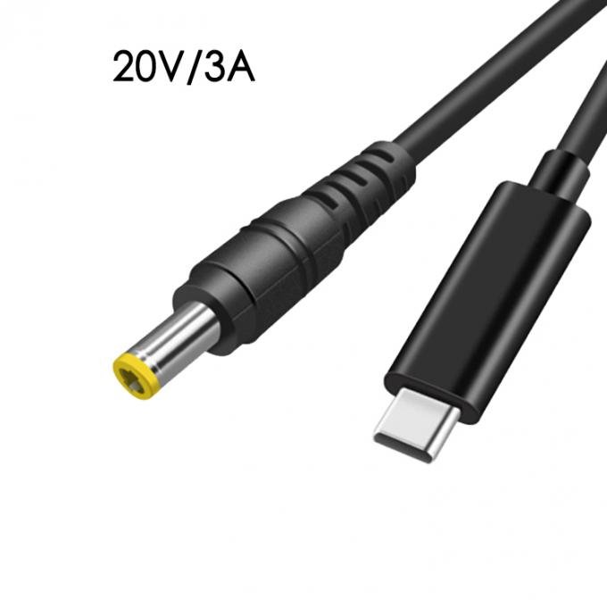 60W 20V 3A USB Tipo C PD carica a Jack DC Cable di adattatore di alimentazione per laptop 2