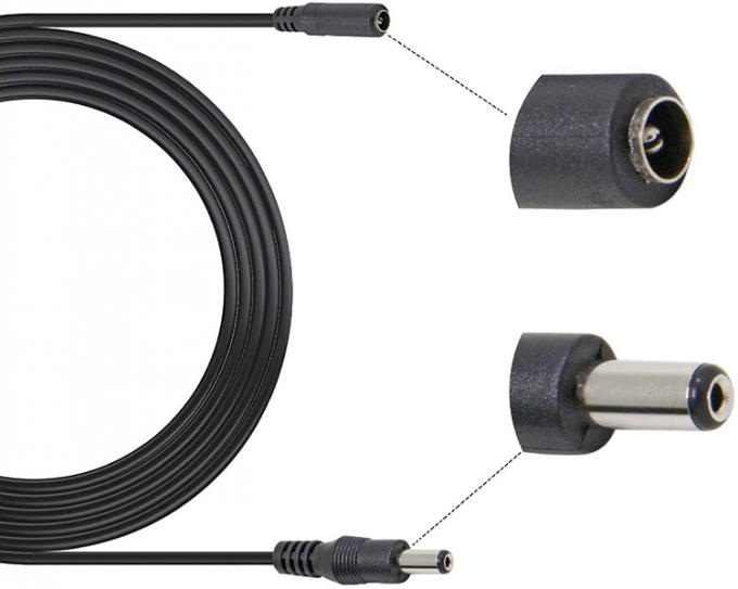 Maschio a femmina 5.52x1 5.5x2.5 3.5x1.35 4.0x1.7mm Cavo di estensione di corrente continua per la luce a LED della telecamera CCTV 3