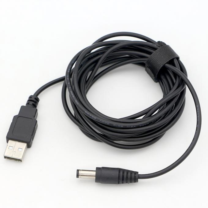 1m 3m 5m 10m 1A 2A 5A USB A Maschio a DC 5.5x2.1mm 3.5 1.35 4.0 1.7 Cavo caricabatterie Jack a canna per telecamera di CCTV a LED 7