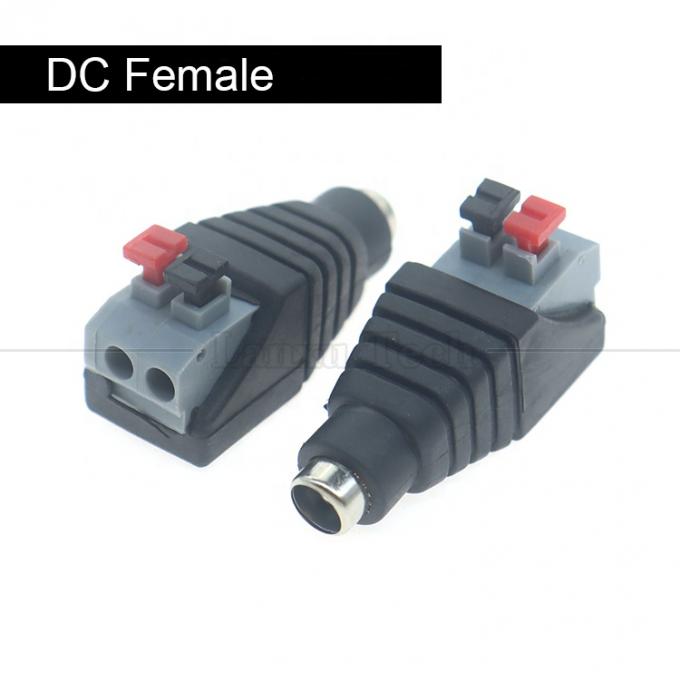 5V 12V pulsante di stampa senza saldatura DC 5.5*2.1mm maschio femmina Jack a 2p fili Cable Cable Connector per LED Strip Camera 0