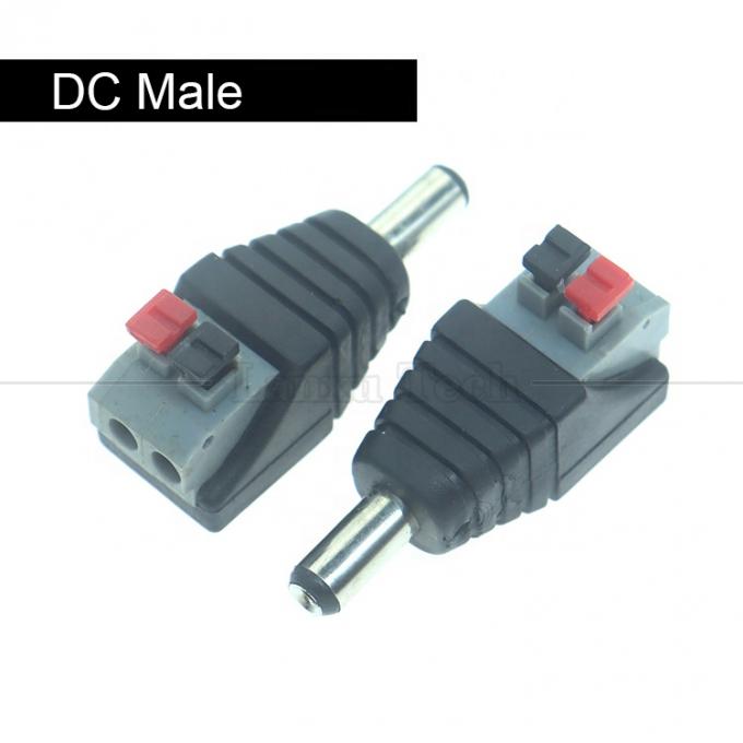 5V 12V pulsante di stampa senza saldatura DC 5.5*2.1mm maschio femmina Jack a 2p fili Cable Cable Connector per LED Strip Camera 1