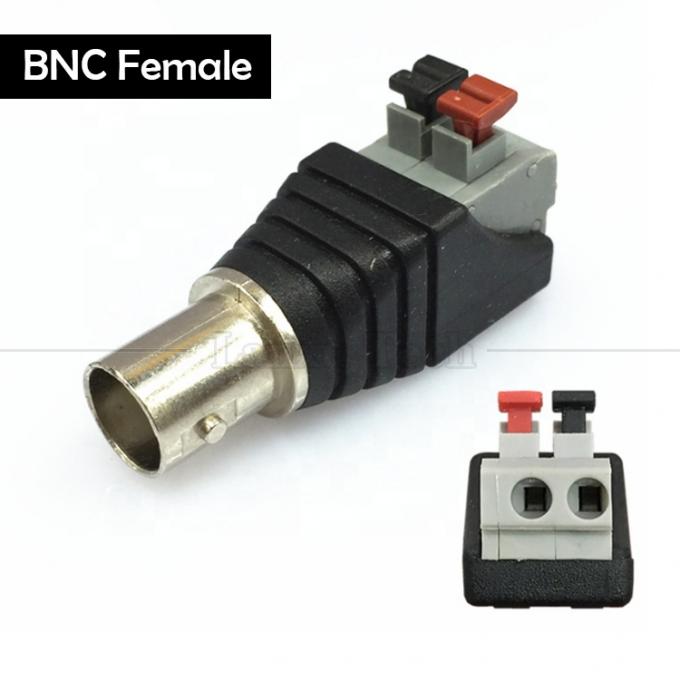 Terminal a vite senza saldatura 2 Pin Press Button BNC Male Female Connector Power Adapter per telecamera CCTV 5
