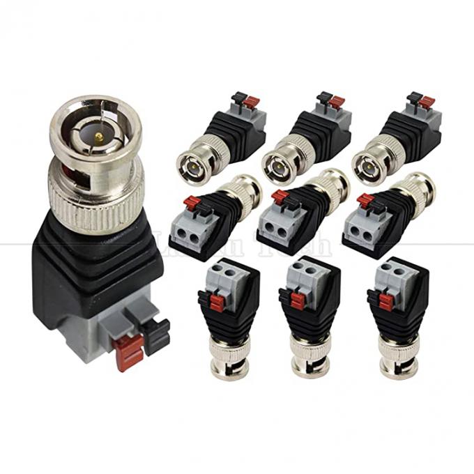 Terminal a vite senza saldatura 2 Pin Press Button BNC Male Female Connector Power Adapter per telecamera CCTV 6