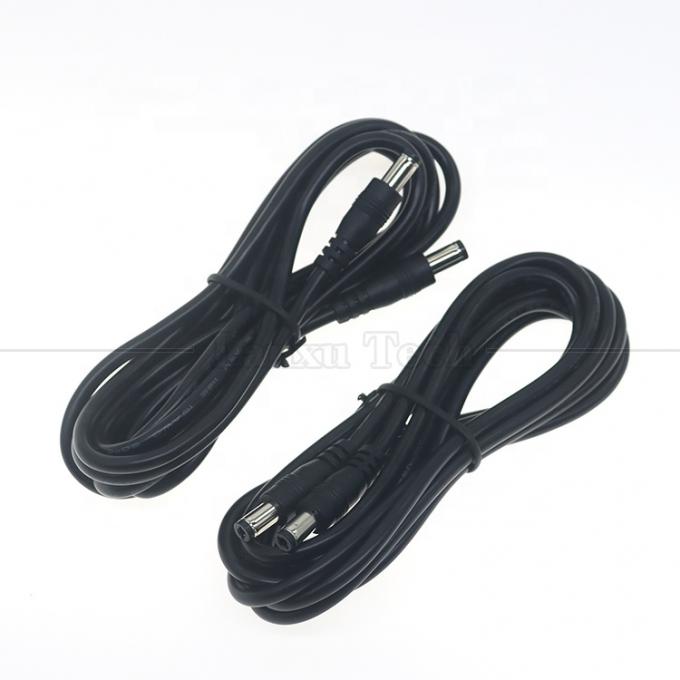 Custom 16AWG 18 20 22 24 26 28 AWG Maschio a Maschio 5.5x2.1mm 5.5x2.5mm 3.5x1.35mm 12V DC Plug Power Supply Extension Cable per CCTV 4