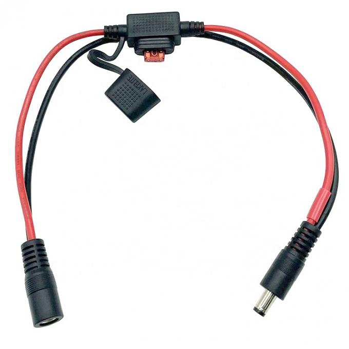 10A Fuse DC Jack 5.5x2.1mm a SAE Plug Power Extension Cable per caricabatterie a pannelli solari per moto 0