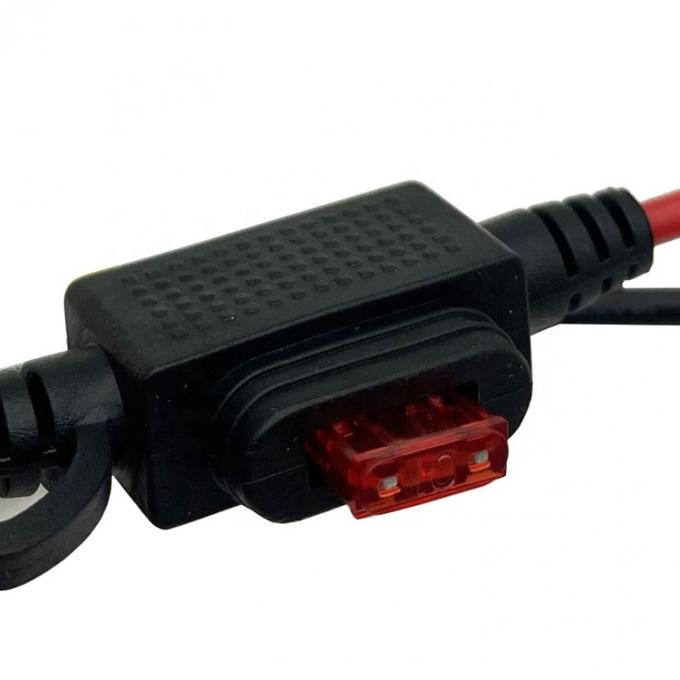 10A Fuse DC Jack 5.5x2.1mm a SAE Plug Power Extension Cable per caricabatterie a pannelli solari per moto 3