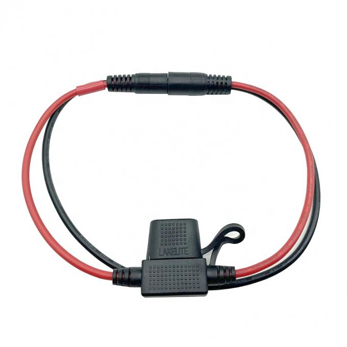 10A Fuse DC Jack 5.5x2.1mm a SAE Plug Power Extension Cable per caricabatterie a pannelli solari per moto 4