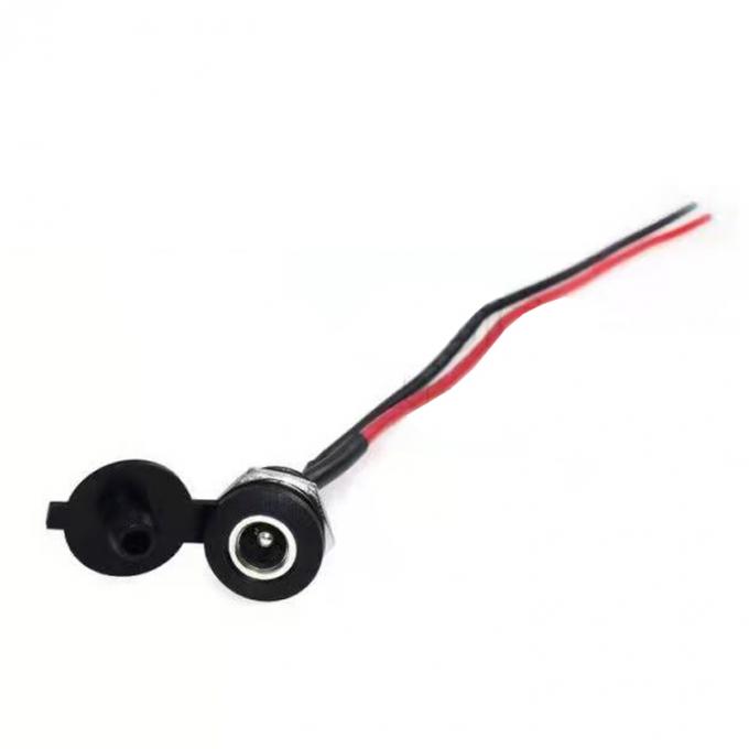 Pannello montato a filo di presa DC Jack femmina 5.5x2.1mm a 2 fili cavo di fine coda aperta 2