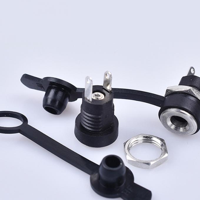 Pannello montato a filo di presa DC Jack femmina 5.5x2.1mm a 2 fili cavo di fine coda aperta 4