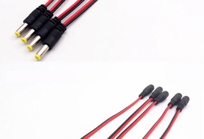 30cm DC 5.5x2.1mm Maschio femmina a doppio clip alligatore alimentato da cavo DC 4