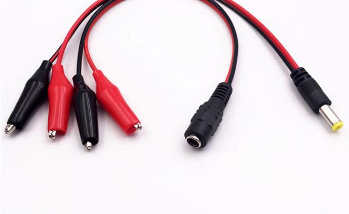 30cm DC 5.5x2.1mm Maschio femmina a doppio clip alligatore alimentato da cavo DC 6