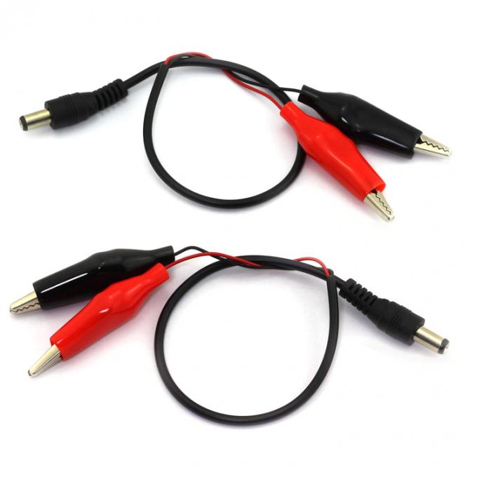 30cm DC Barrel Jack 5.5x2.1mm Maschio femmina a doppio clip alligatore alimentazione DC Cavo per telecamera CCTV 6